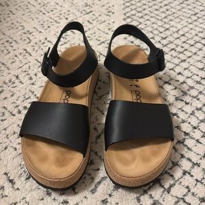 Papillio Black Sandals with Buckle